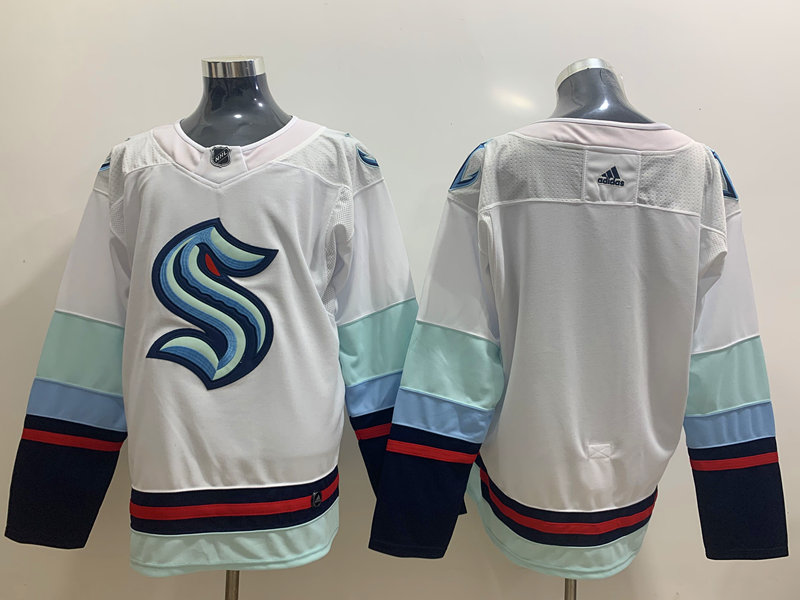 Men New Seattle Kraken White NHL blank jerseys->nfl t-shirts->Sports Accessory